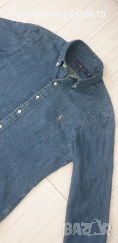 POLO Ralph Lauren Slim Fit Cotton Mens Size M ОРИГИНАЛ! Мъжка Дънкова Риза!