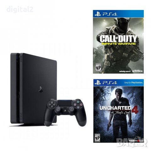 Конзола Sony Playstation 4 Slim 500 GB Реновирани + 2 Игри, снимка 6 - PlayStation конзоли - 36664728