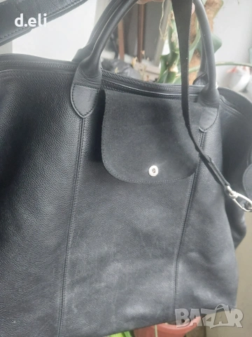 Longchamp Original 100% Кожа Страхотен голям кожен сак, снимка 8 - Сакове - 49463627