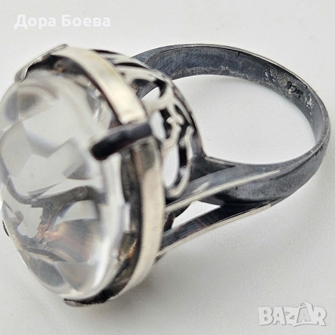 Сребърен пръстен: "Призма", снимка 5 - Пръстени - 52529186