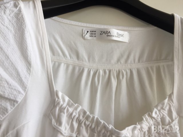 Дамска тениска ZARA оригинал, size M, 100% вискоза, много запазена, снимка 5 - Тениски - 29007032