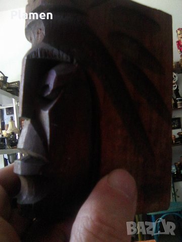 Дървена глава на индианец, снимка 7 - Други ценни предмети - 36619504