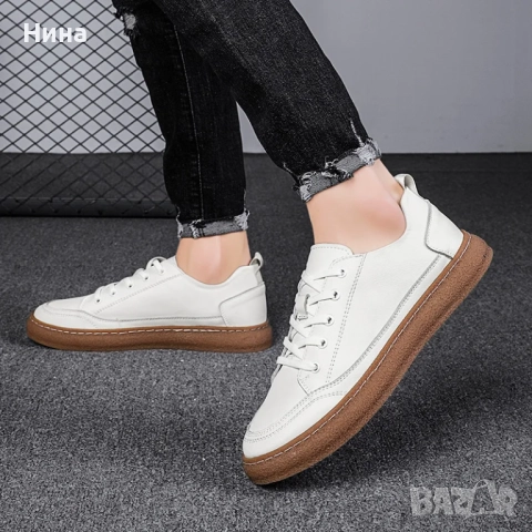 Мъжки спортни обувки от естествена кожа 