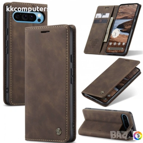 Google Pixel 9 Pro XL Wallet Кожен Калъф и Протектор, снимка 5 - Калъфи, кейсове - 53097831