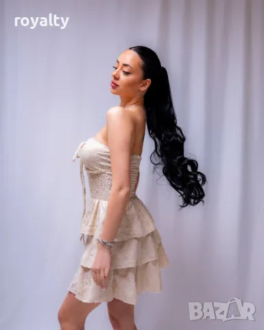 Стилна къса дамска рокля , снимка 3 - Рокли - 50049083