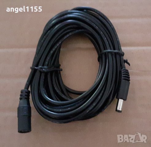 DC удължителен захранващ кабел 5метра подходящ за всички видове външни камери за видеонаблюдение, снимка 1 - IP камери - 38270662