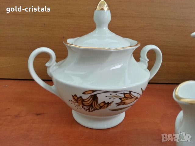 руски  порцелан чайник  захарница латиера , снимка 3 - Антикварни и старинни предмети - 27021724