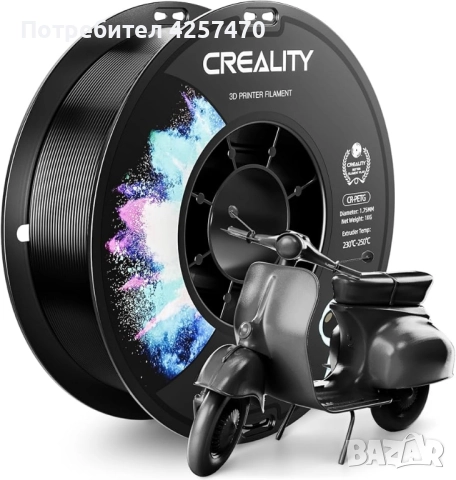 Crality PETG Black 1kg. Филамент за 3Д принтер , снимка 2 - Принтери, копири, скенери - 52100686