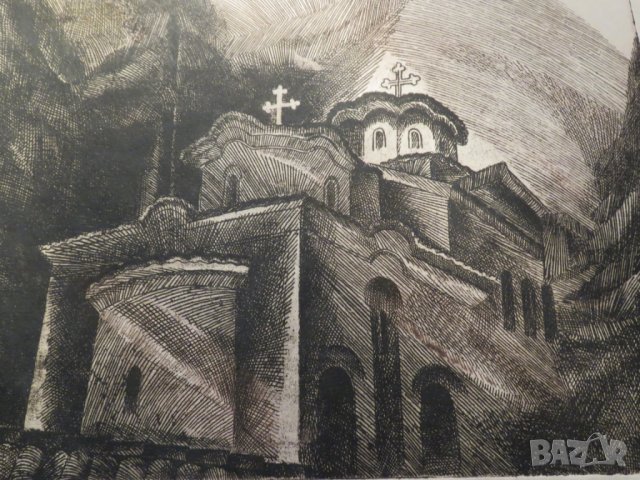 картина - Бачковски манастир - една картина Елка Будинова Найденова /1932г. - 2016г./, снимка 3 - Антикварни и старинни предмети - 28077964