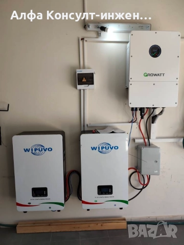 Хибридни и мрежови инвертори,  батерии за съхранение на ел.енергия.