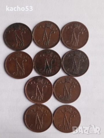 1 пени 1900-1916 г. Русия за Финландия., снимка 2 - Нумизматика и бонистика - 52502523