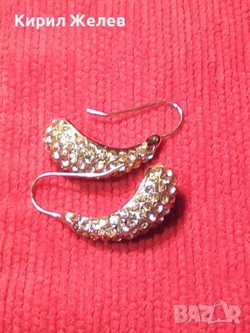 МНОГО КРАСИВИ ПОЗЛАТЕНИ ОБЕЦИ с ФАСЕТИРАНИ БЛЕСТЯЩИ КРИСТАЛЧЕТА 31373, снимка 9 - Обеци - 38066994