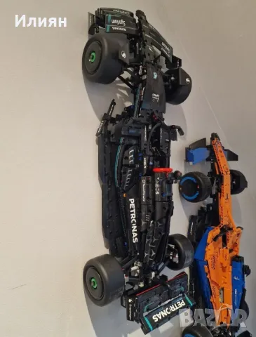 Стенна стойка за LEGO technic F1 болиди (W14 и MCL36), снимка 4 - Конструктори - 48930634