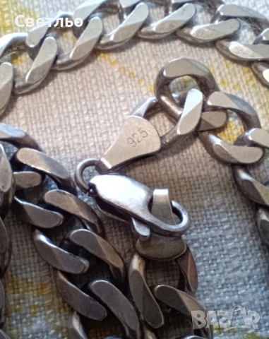 Мъжки сребърен синджир Панцер с медальон Дракон, снимка 2 - Колиета, медальони, синджири - 53474157