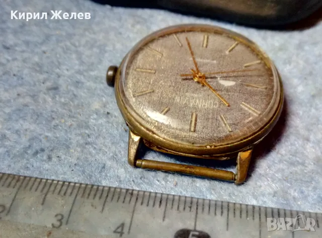 CORNAVIN 17 JEWELS SHOCKPROOF Стар РУСКИ ЧАСОВНИК със СЛЕДИ от ПОЗЛАТА КОРНАВИН Рядък СССР 28036, снимка 6 - Антикварни и старинни предмети - 48275489