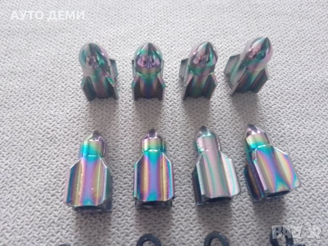 Авиационен дебел алуминии капачки за вентили гранати и ракети за гуми на кола автомобил мотор колело, снимка 2 - Аксесоари и консумативи - 38150619