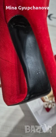 луксозни червени обувки Pera пеперуда , снимка 2 - Дамски обувки на ток - 53270207