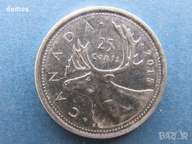 Канада- 25 цента,2015 г., перфектна, снимка 1 - Нумизматика и бонистика - 28409405