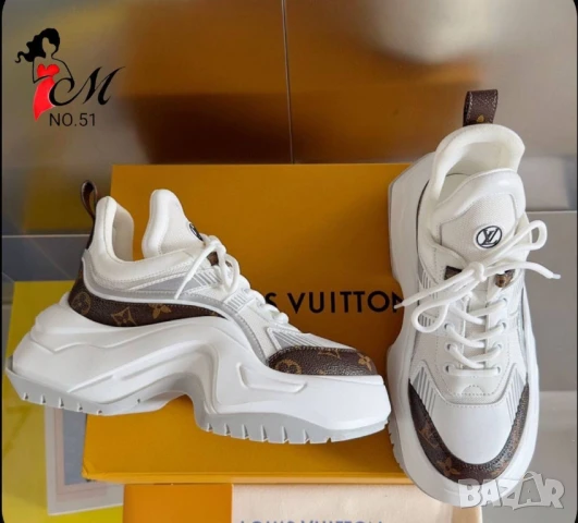 дамски маратонки от естествена кожа louis vuitton , снимка 6 - Маратонки - 51423755