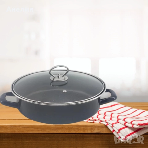 Тава с капак Rosberg-черна, снимка 4 - Съдове за готвене - 52708766