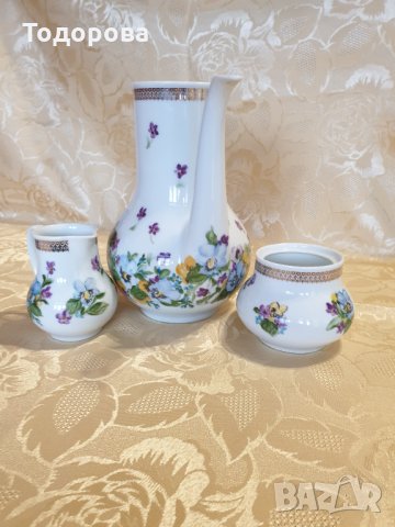 Порцеланов сет от кана,захарница и латиера -bavaria vohenstrauß johann seltmann, снимка 4 - Сервизи - 34724106