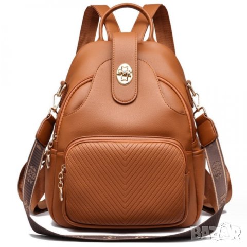 Дамска чанта раница Mulan Brown, снимка 1 - Чанти - 43966357