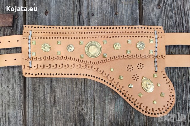 Силях ( Селах, Силяхлък ) - Хайдушки колан от телешка кожа - 39 см, снимка 2 - Шивашки услуги - 23790921