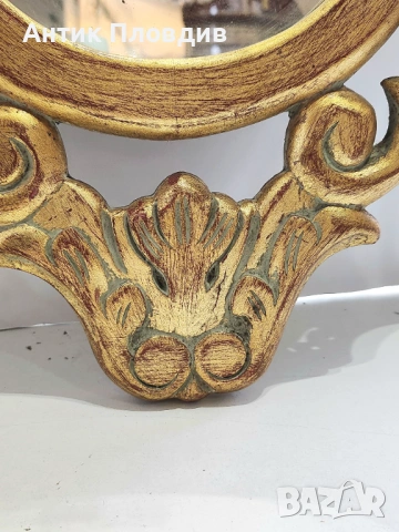 Стенно огледало с декоративна златиста рамка, снимка 4 - Декорация за дома - 53381303