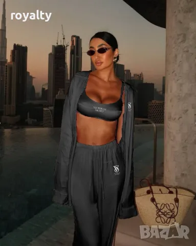 Yves Saint Laurent Луксозни сатенирани комплекти от три части , снимка 3 - Комплекти - 49223879