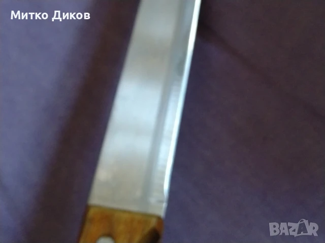 Нож немски кухненски нов високо качество неръжд.стомана 376х245мм острие, снимка 7 - Прибори за хранене, готвене и сервиране - 51080167
