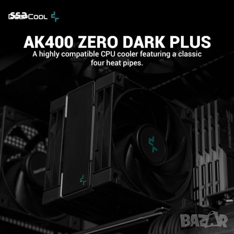 DeepCool охладител CPU Cooler AK400 Zero BK Plus Dual-Fan LGA1700/AM5, снимка 6 - Други - 43063151