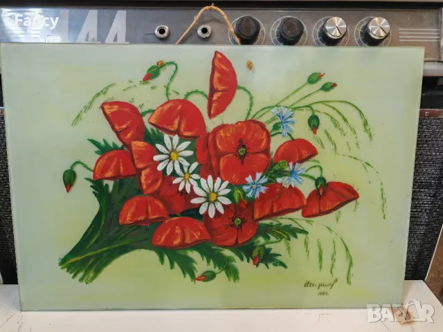 Картини върху стъкло 1960, снимка 2 - Антикварни и старинни предмети - 48343338