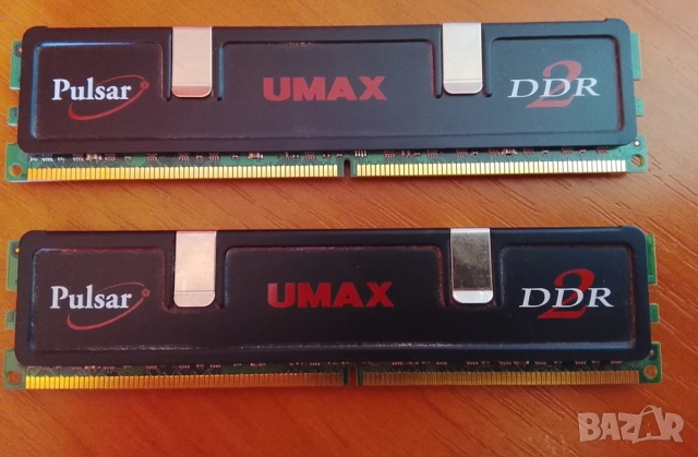PULSAR UMAX 2x1GB DDR2 800Mhz, снимка 2 - RAM памет - 53590805