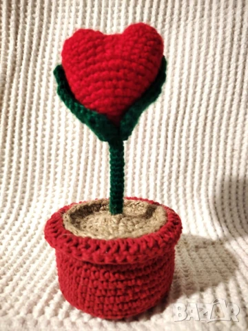 Плетено цвете в саксия  , снимка 7 - Декорация за дома - 51173490