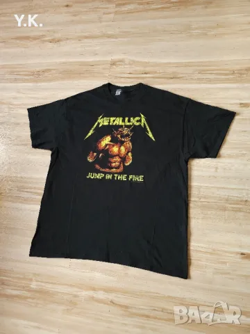 Оригинална мъжка тениска Gildan x Metallica Jump in the fire, снимка 2 - Тениски - 50023710