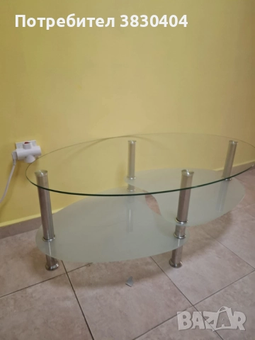 Нова стъклена холна маса , снимка 2 - Маси - 52433513