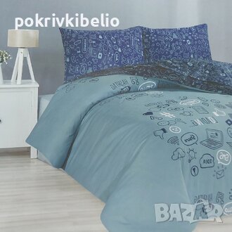 #Спален #Комплект с #Зимна Олекотена #Завивка 100% памук ранфорс , снимка 2 - Олекотени завивки и одеяла - 38132255