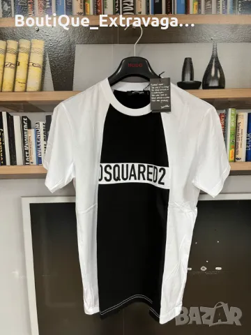 Мъжка тениска Dsquared White/Black !!!