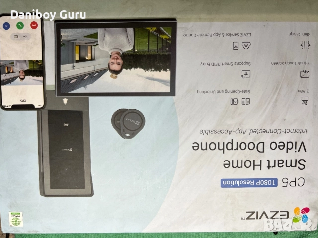 EZVIZ CP5 видеодомофон Интерком 1080P, 7-инчов сензорен монитор, снимка 8 - Друга електроника - 52407997