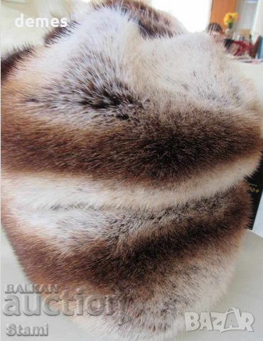  Елегантна кожена дамска шапка от норка, нова, снимка 2 - Шапки - 27604528