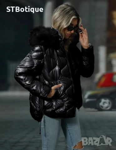 🧥 Дамско шикозно зимно яке с подвижна качулка | STBoutique ❄️, снимка 4 - Якета - 52013583