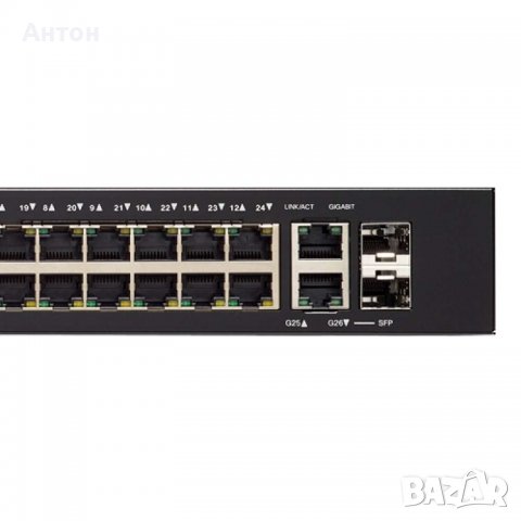 CISCO SG 250-26 26-Port Gigabit Smart Switch, снимка 3 - Суичове - 38406800