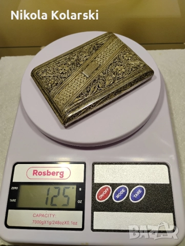 Уникална антикварна възрожденска сребърна табакера (музеен експонат) , снимка 9 - Антикварни и старинни предмети - 52283924