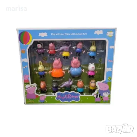 Фигури семейство Peppa Pig герои 14 броя, комплект