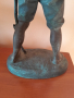 Стара авторска бронзова фигура,статуетка, снимка 10