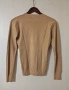 Нова бежова дамска блуза с дълъг ръкав тънък пуловер S M размер , снимка 2
