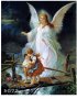 Диамантен гоблен Ангел-пазител с деца на мост , снимка 1 - Гоблени - 35054851