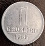 1 крузейро 1957, Бразилия, снимка 1 - Нумизматика и бонистика - 44083615