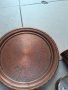 Стар кован сервиз мед върху меден поднос за2 кафета, снимка 5
