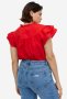 Червена блуза H&M с широки ръкави, нова, снимка 2